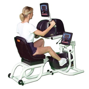 ENDORPHIN UBE AND LBE - 370-E1 ERGOMETER WITH COMFORT GRIP, FOOT PEDALS AND ADJUSTABLE SEAT